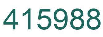 Number 415988 green image