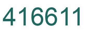 Número 416611 imagen verde