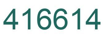 Number 416614 green image