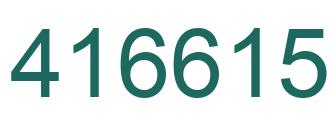 Number 416615 green image