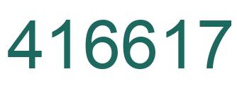 Number 416617 green image