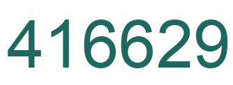 Number 416629 green image