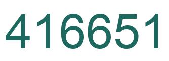 Number 416651 green image