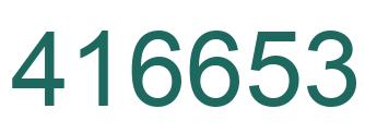 Number 416653 green image