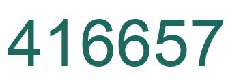 Number 416657 green image