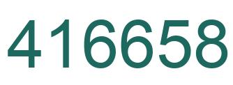 Number 416658 green image