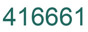 Number 416661 green image