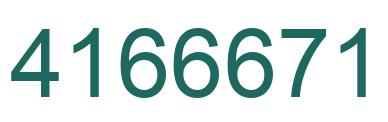 Number 4166671 green image