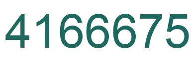 Number 4166675 green image