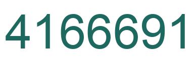 Number 4166691 green image