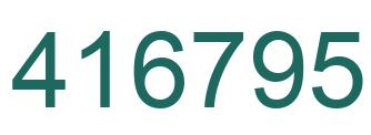 Number 416795 green image