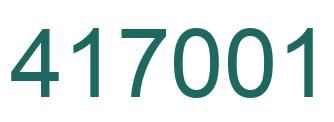 Número 417001 imagen verde