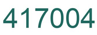 Number 417004 green image