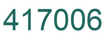 Number 417006 green image