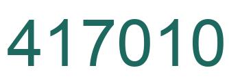 Number 417010 green image