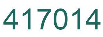 Number 417014 green image