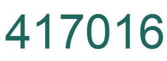 Number 417016 green image