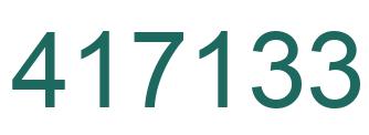 Number 417133 green image