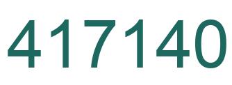 Number 417140 green image