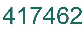 Number 417462 green image