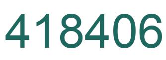 Number 418406 green image