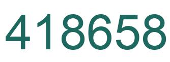 Number 418658 green image