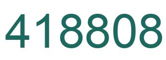 Number 418808 green image