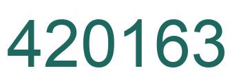 Number 420163 green image