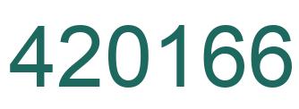 Number 420166 green image