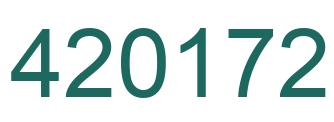 Number 420172 green image