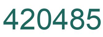 Número 420485 imagen verde
