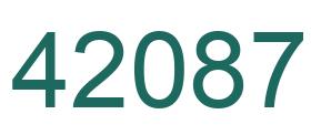 Número 42087 imagen verde