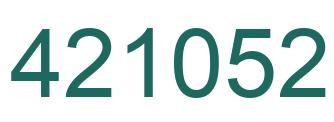 Number 421052 green image