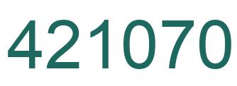 Número 421070 imagen verde