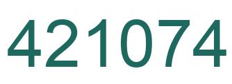 Number 421074 green image