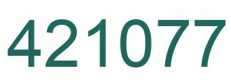 Number 421077 green image