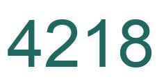 Número 4218 imagen verde