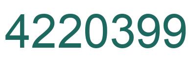 Number 4220399 green image