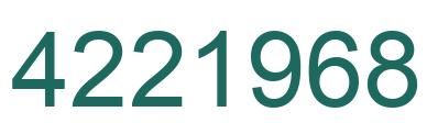 Número 4221968 imagen verde