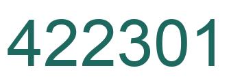 Número 422301 imagen verde