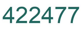 Number 422477 green image