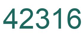 Número 42316 imagen verde