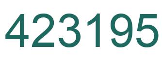 Number 423195 green image