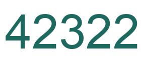 Number 42322 green image