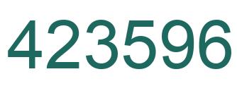 Number 423596 green image
