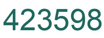 Number 423598 green image