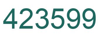 Number 423599 green image