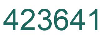 Number 423641 green image