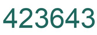 Number 423643 green image