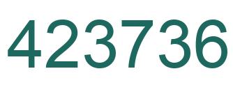 Number 423736 green image